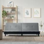 vidaXL Canapea extensibilă, gri deschis, material textil (351913) Canapea