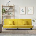 vidaXL Canapea extensibilă, galben, catifea (351912) Canapea