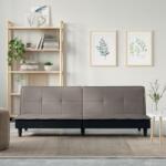 vidaXL Canapea extensibilă, gri taupe, material textil (351918) Canapea