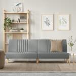 vidaXL Canapea extensibilă, gri deschis, material textil (351881) Canapea