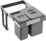 EKOTECH - beépíthető hulladékgyűjtő free jazz short 45 - 1x15 liter+1x7 liter