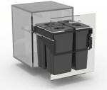 EKOTECH - beépíthető hulladékgyűjtő front 60 - 1x7 liter+3x26 liter