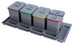 EKOTECH - beépíthető hulladékgyűjtő practiko 1200 - 3x15 liter 2x7 liter + 4 tartó - ardesshop
