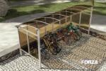 Semcom Fedett kerékpártároló bicikli garázstető 421 cm (TF-BK-421)