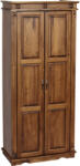 Möbelstar CLA 222 - 2 ajtós pácolt fenyő szekrény (válaszfalas) - matracwebaruhaz