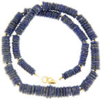  Colier Lapis Lazuli Natural Disc Fatetat 1, 3-2 x 7-12 mm - Accesorii Gold Filled