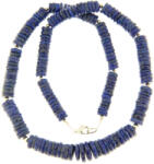  Colier Lapis Lazuli Natural Disc Fatetat 1, 2-3 x 6-11 mm - Accesorii Argint 925