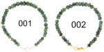  Bratara Smarald Natural Disc 3-5 x 4-7 mm - Diametru 54 mm - Accesorii Argint 925 - Gold Filled - 1 Buc