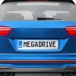 MEGA DRIVE Suport Numar Inmatriculare Mega Drive Metalizat Silver 1 Buc