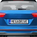 MEGA DRIVE Suport Numar Inmatriculare Mega Drive Metalizat Negru 1 Buc