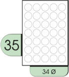  34mm íves etikett címke (3844-SPR)