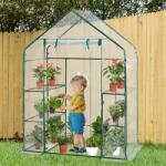 Garden Line Solar Gradina cu rafturi pentru plante si flori 140 x 73 x 200 cm