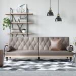 vidaXL Canapea extensibilă cu cotiere, gri taupe, textil (351942) Canapea