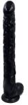 STD Dildo cu Ventuza Giant, PVC, Negru, 42 cm Dildo