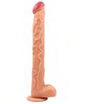 STD Dildo cu Ventuza Giant, PVC, Natural, 42 cm Dildo
