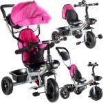 Majlo Toys 3 az 1 - ben tricikli forgatható üléssel S360 - rózsaszín