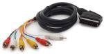  Аудио видео кабел scart видео букса към 6 RCA чинчове - 1, 5 m