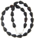  Colier onix Negru Natural Picatura Fatetata 13x10 mm - Accesorii Argint 925