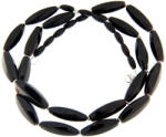  Colier Onix Negru Natural Tub Fatetat 11-30 x 5-10 mm - Accesorii Argint 925