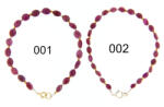  Bratara Rubin - Safir - Rotund Fatetat 3x3 mm - Diametru 58 mm - Accesorii Gold Filled - Argint 925