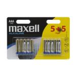 Maxell AAA Alkáli Elem 5+5db/csomag (18735) - nyomtassingyen