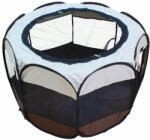 Aptel Tarc de joaca pliabil pentru copii, maro, acoperis detasabil, diametru 74cm