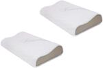 CEDA HOME Set 2 perne cu spuma cu memorie, Tencel Contour by CEDA HOME, 60X40X12, alb/gri
