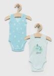United Colors of Benetton pamut baba body 2 db - kék 50 - answear - 5 590 Ft