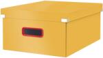 Leitz Cozy Click & Store Tárolódoboz, laminált karton, részben újrahasznosított, összecsukható, fedéllel, 36x20x48 cm, borostyán sárga (LZ53490019)