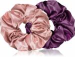BrushArt Hair Large satin scrunchie set ластици за коса Pink & Violet