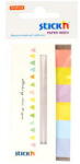 Stick'n Stick index hartie color 45 x 15 mm, 6 x 30 file/set, Stick"n - 6 culori alb/neon (HO-21599)