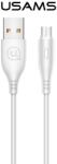 USAMS Кабел Usams U18, от USB-A (м) към micro USB (м), 1м. , 5V/2A, бял (SJ268USB02)