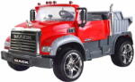 Ramiz Mack kétszemélyes billenőplatós teherautó piros színben