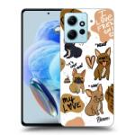Picasee Husă neagră din silicon pentru Xiaomi Redmi Note 12 5G - Frenchies
