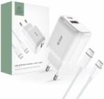 Tech-Protect Incarcator Priza Pentru Mobil și Tablet Tech-protect C20w 2-port Network Charger Pd20w/qc3.0 + Type-c Cable White
