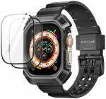 SUPCASE Husa Si Curea Protectie Supcase Unicorn Beetle Pro & Tempered Glass Apple Watch Ultra 49 Mm Black