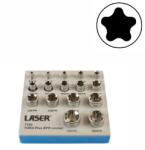 Laser Tools Dugókulcs - crowafej készlet 1/4"-3/8"-1/2" Torx Plus® EPR6-EPR32 -Ötágú (LAS-7189)