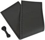  Lampa "Standard Leather" Varrható Bőr Kormányvédő - Fekete - 37-39cm