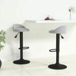 vidaXL Scaune de bar, 2 buc. , gri deschis, catifea (333601)