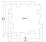 MUFFIK ortopédiai puzzle - puha fű, kék, 1 db (MFK-005-1-1-09)