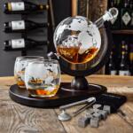  Set decantor whisky Glob Pamantesc Deluxe (MH-04976) Suport sticla vin