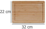ZELLER Tocator din bambus, Maro, 32x22x2 cm, Zeller (B00CFIDOHG) Tocator
