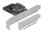 Delock 2 portos SATA PCI Express Kártya - alacsony profilú formatényező (90431) - mobilitcentrum