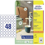 Avery Zweckform Etikett címke 30x30 mm, Avery Zweckform, Fehér színű, (10 ív/doboz) (6223REV-10) - cimke-nyomtato
