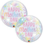 Qualatex Anyák napi Bubbles lufi 22" 56cm Happy Mother's Day (LUFI420521)