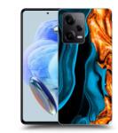 Picasee Husă neagră din silicon pentru Xiaomi Redmi Note 12 Pro 5G - Gold blue