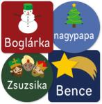 Mama Címkék Karácsonyi névmatricák ajándékokra