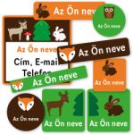 Mama Címkék Névmatrica szett iskolás és óvodás gyerekeknek, ERDEI ÁLLATOK (183 db)