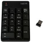 LogiLink Billentyűzet, vezeték nélküli 2, 4G, számológéppel, 20 billentyű, fekete (ID0199) - dellaprint