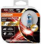 OSRAM NIGHT BREAKER 200 H4 60/55W 12V 2x (64193NB200-HCB)